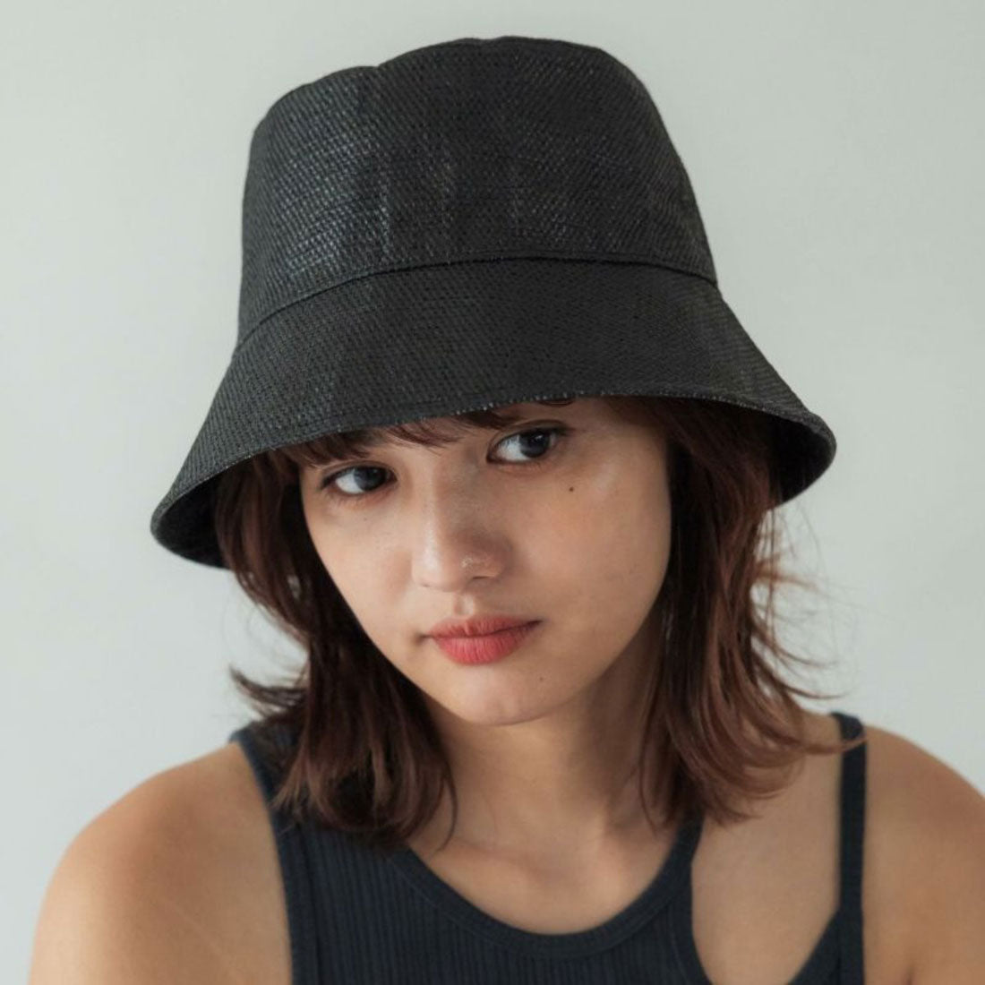 コントロールフリーク CONTROL FREAK CONTROL FREAK PAPER BUCKET HAT（コントロールフリーク 雑材バケットハット） （ブラック） ブラック