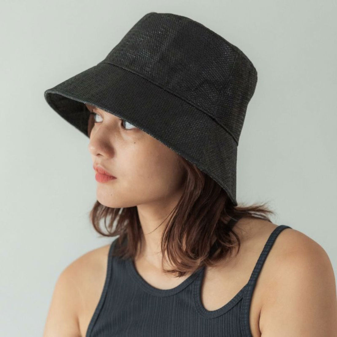 コントロールフリーク CONTROL FREAK CONTROL FREAK PAPER BUCKET HAT（コントロールフリーク 雑材バケットハット） （ブラック） ブラック