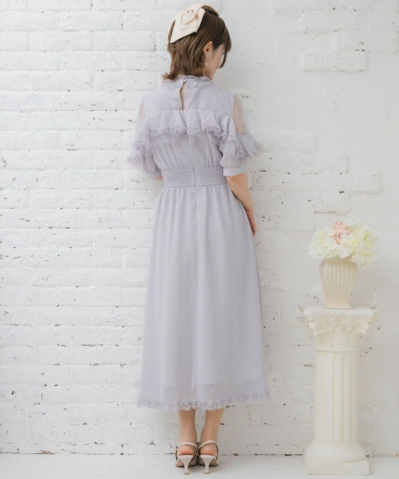 クチュールバイロジータ couture BY ROJITA ラッフルシアーロングワンピース （ブルー） ブルー