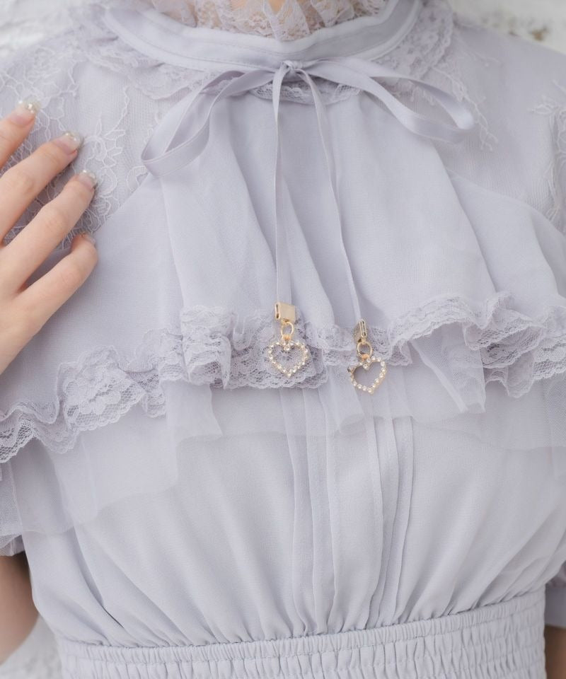クチュールバイロジータ couture BY ROJITA ラッフルシアーロングワンピース （ブルー） ブルー