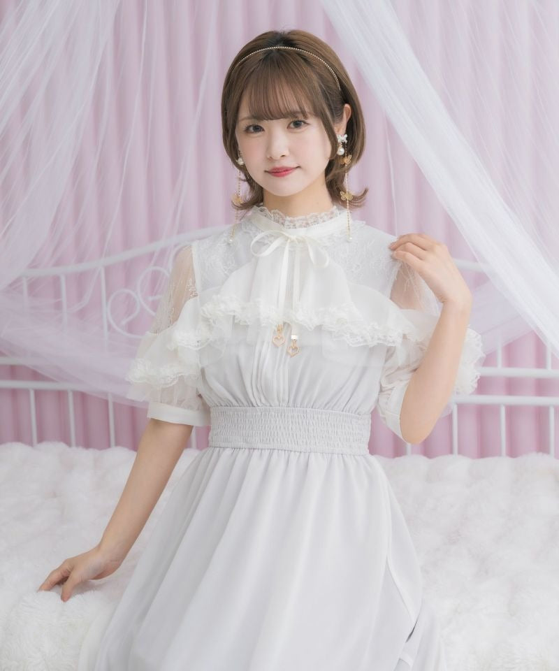 クチュールバイロジータ couture BY ROJITA ラッフルシアーロングワンピース （アイボリー） アイボリー