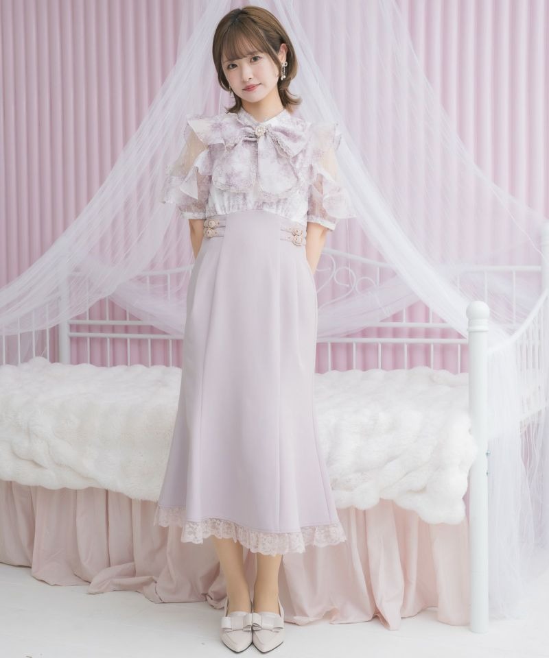 クチュールバイロジータ couture BY ROJITA 花柄ドッキングロングワンピース （ピンク） ピンク