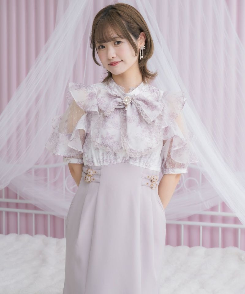 クチュールバイロジータ couture BY ROJITA 花柄ドッキングロングワンピース （ピンク） ピンク