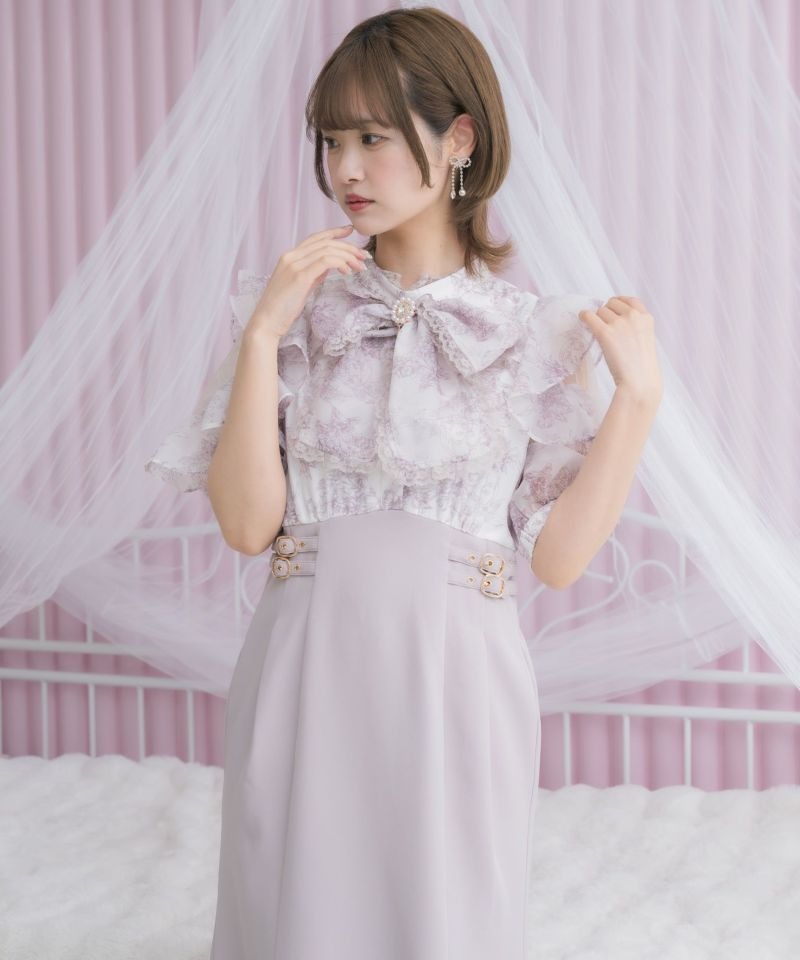 クチュールバイロジータ couture BY ROJITA 花柄ドッキングロングワンピース （ピンク） ピンク
