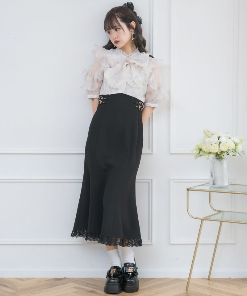 クチュールバイロジータ couture BY ROJITA 花柄ドッキングロングワンピース （ブラック） ブラック