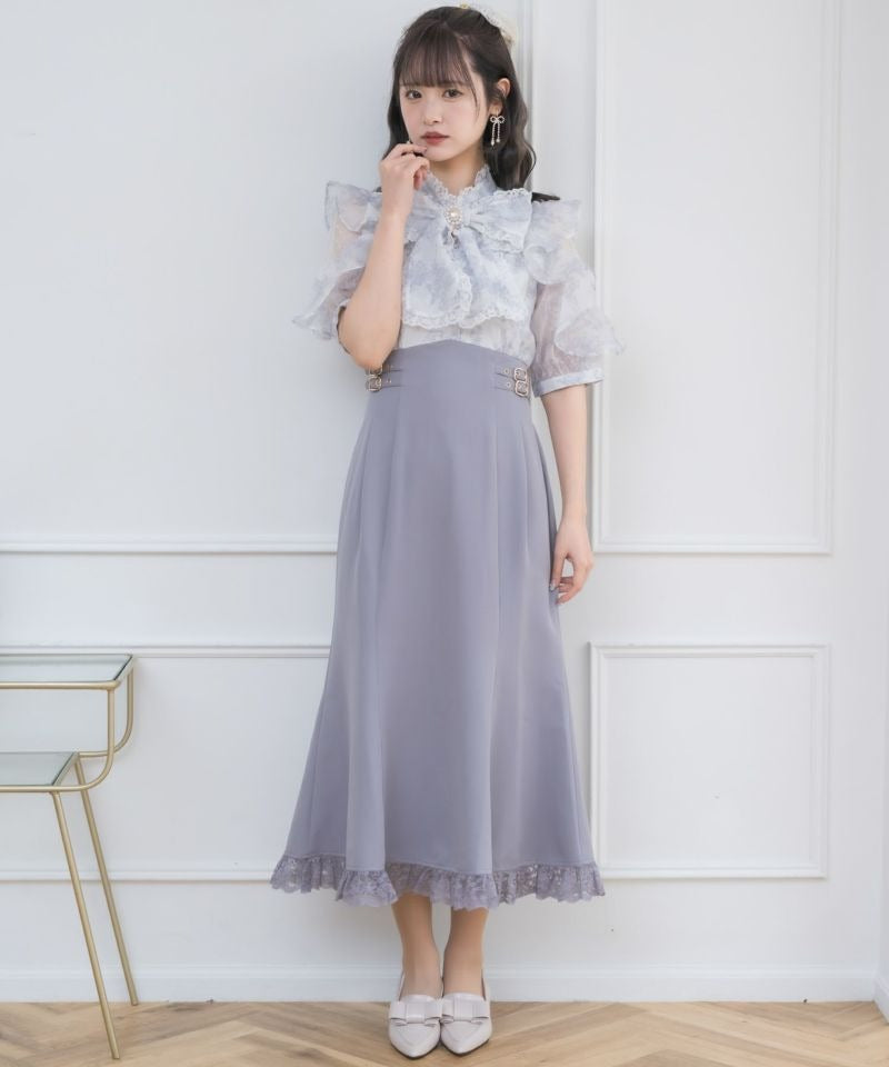 クチュールバイロジータ couture BY ROJITA 花柄ドッキングロングワンピース （ブルー） ブルー