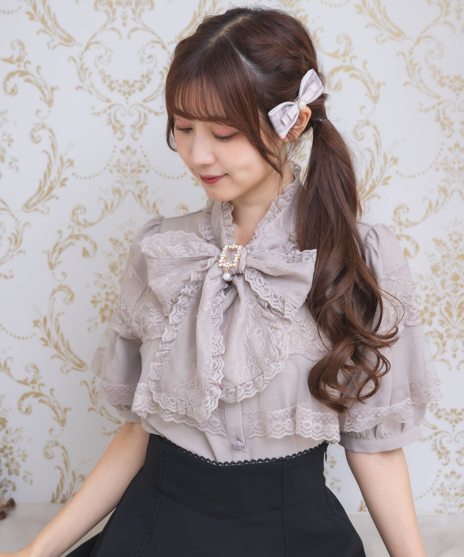 クチュールバイロジータ couture BY ROJITA 半袖ケープブラウス （ピンク） ピンク