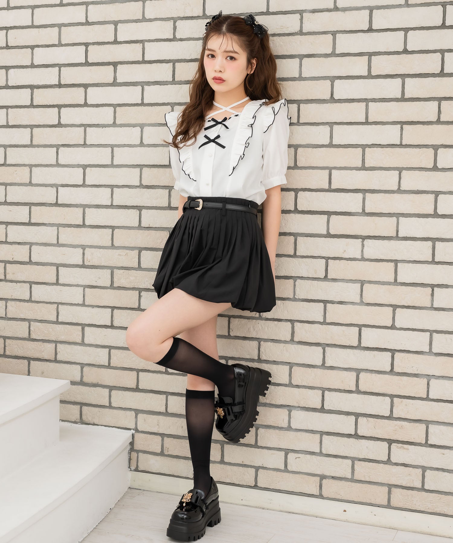 クチュールバイロジータ couture BY ROJITA ベルト付きバルーンスカパン （ブラック） ブラック