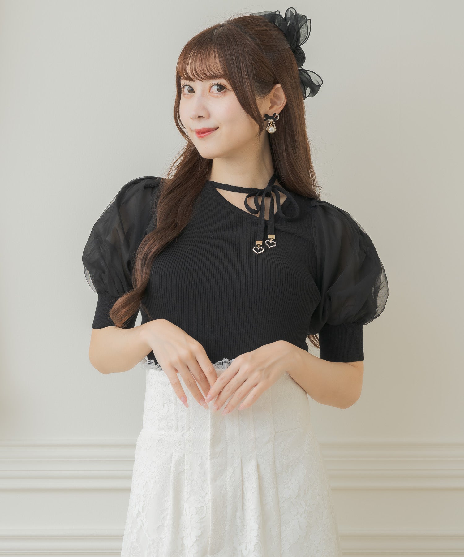 クチュールバイロジータ couture BY ROJITA アシメデコルテ開きニット （ブラック） ブラック