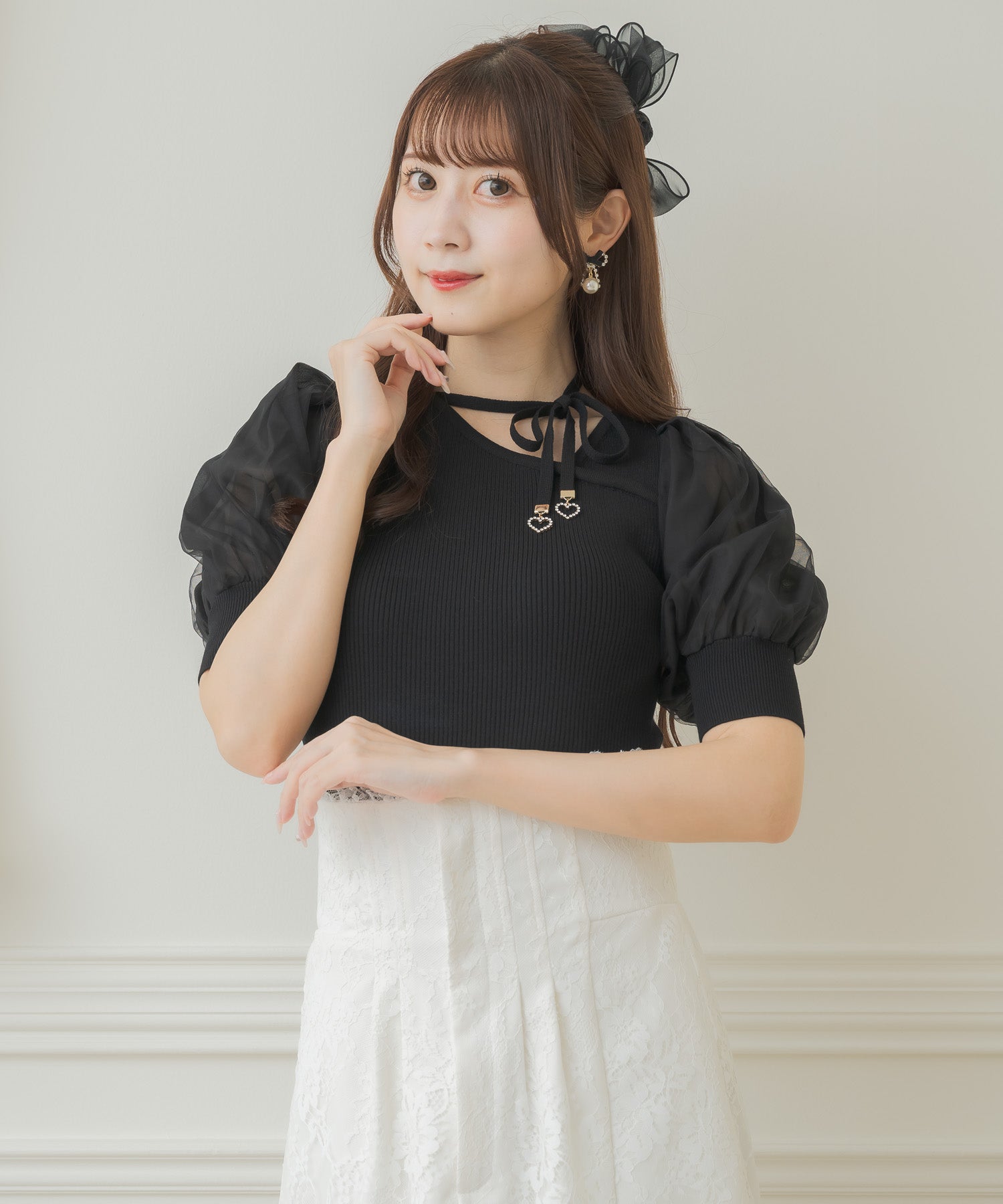 クチュールバイロジータ couture BY ROJITA アシメデコルテ開きニット （ブラック） ブラック