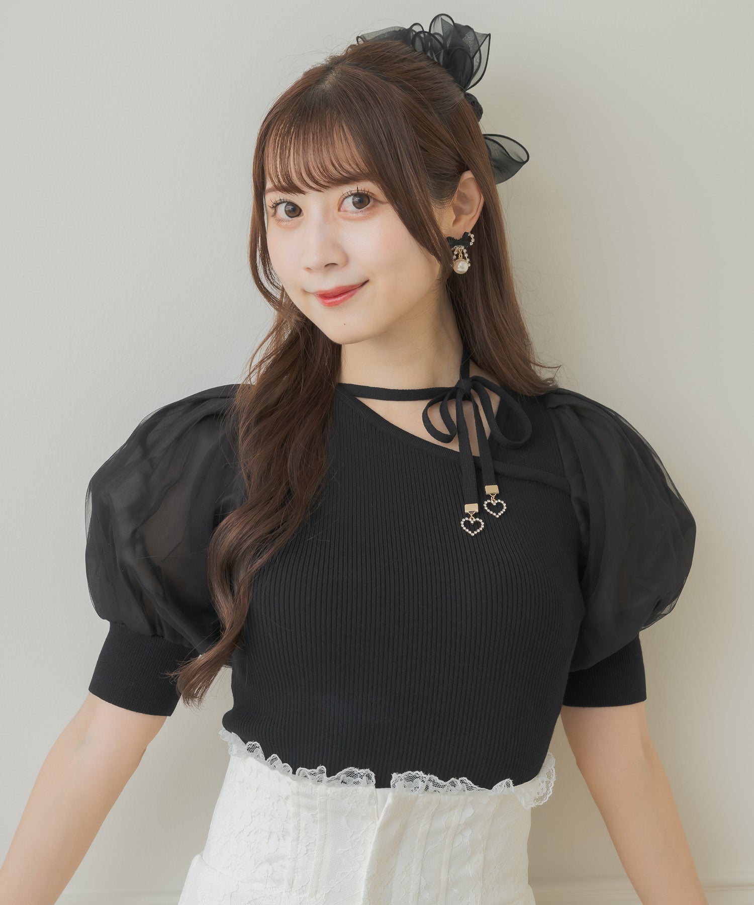 クチュールバイロジータ couture BY ROJITA アシメデコルテ開きニット （ブラック） ブラック