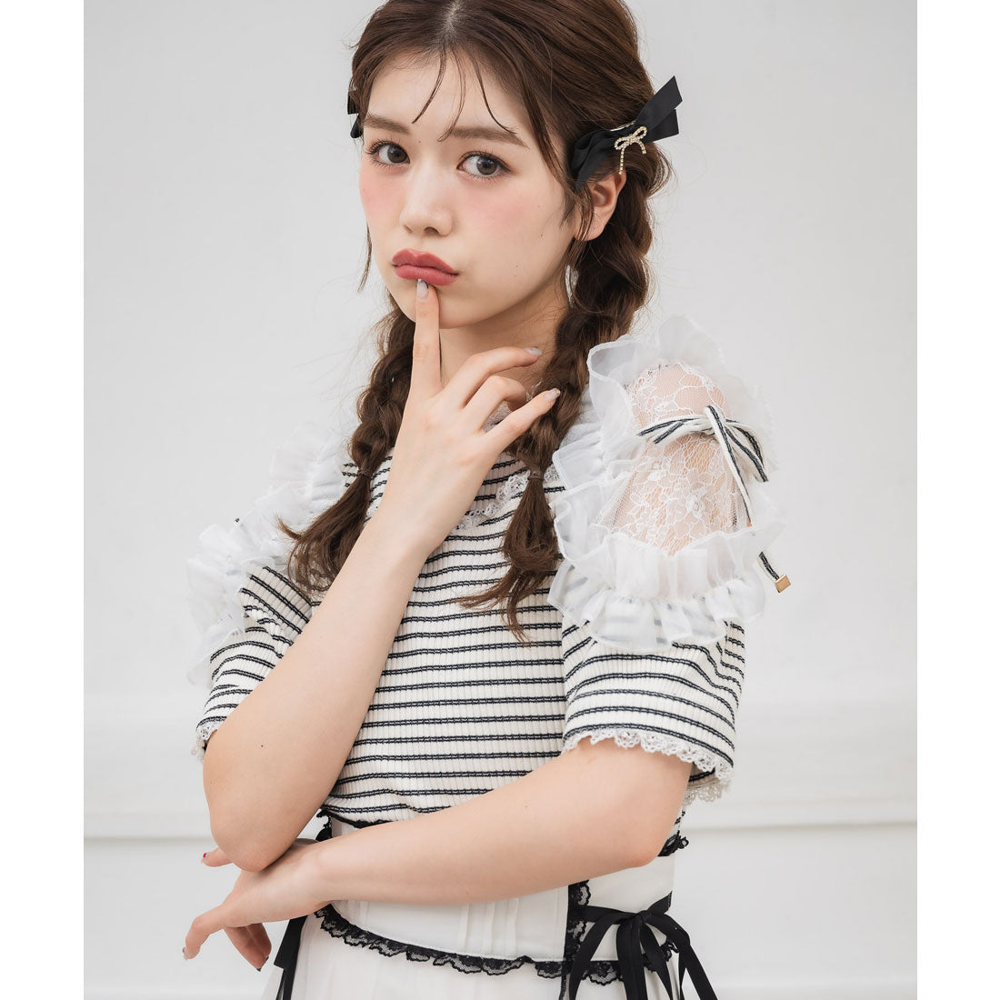 クチュールバイロジータ couture BY ROJITA 肩透かしラッフルトップス （マルチ） マルチ