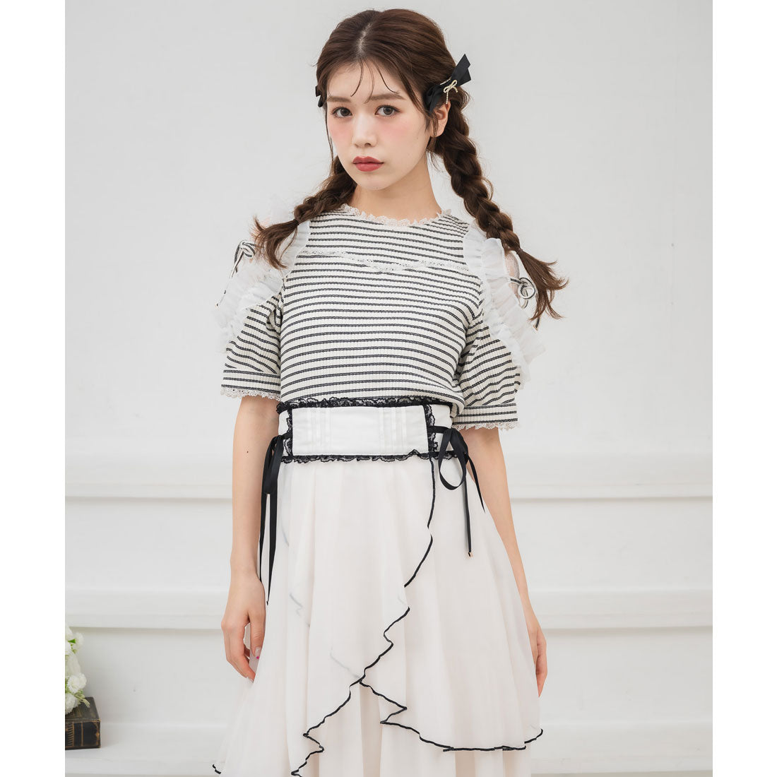 クチュールバイロジータ couture BY ROJITA 肩透かしラッフルトップス （マルチ） マルチ