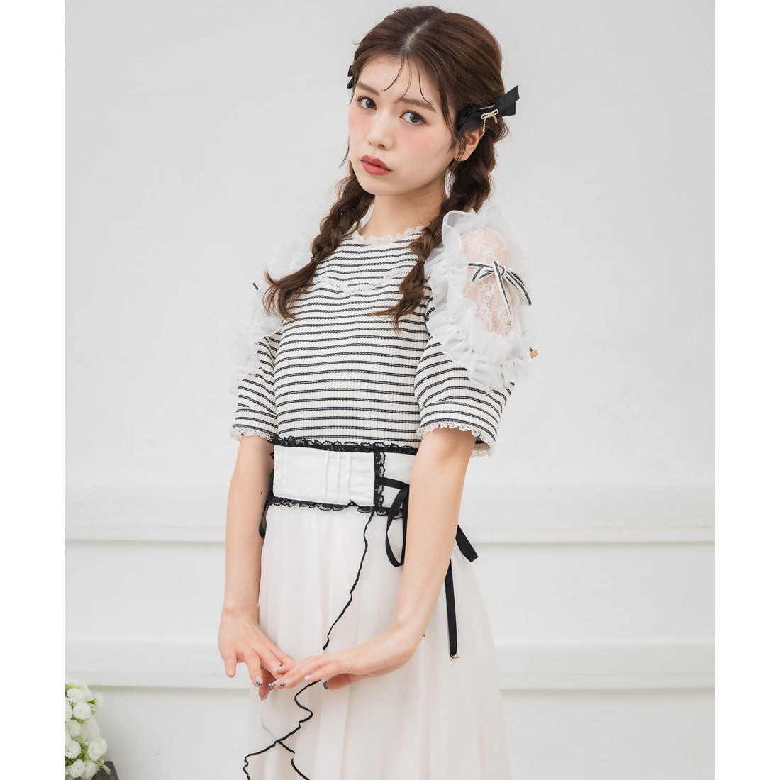 クチュールバイロジータ couture BY ROJITA 肩透かしラッフルトップス （マルチ） マルチ
