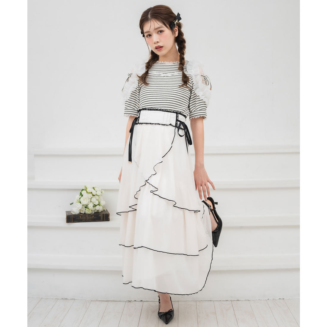 クチュールバイロジータ couture BY ROJITA 肩透かしラッフルトップス （マルチ） マルチ
