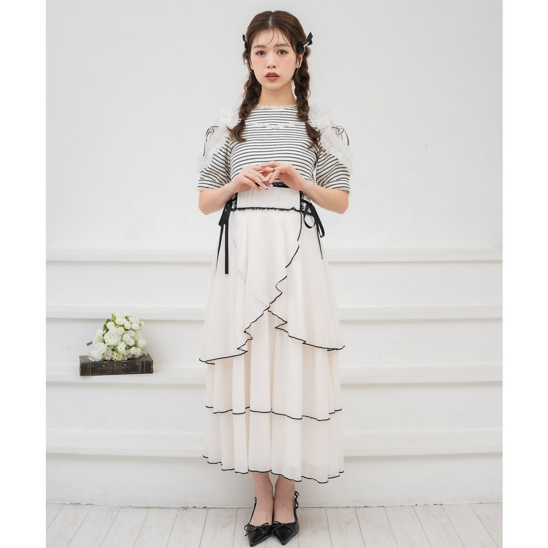 クチュールバイロジータ couture BY ROJITA 肩透かしラッフルトップス （マルチ） マルチ