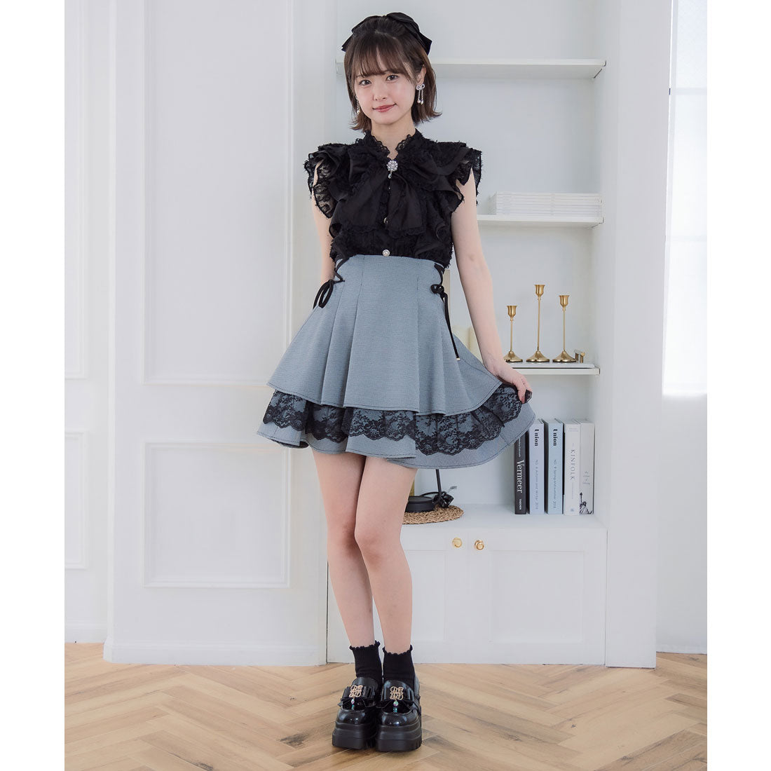 クチュールバイロジータ couture BY ROJITA 肩フリルフェザーブラウス （ホワイト） ホワイト