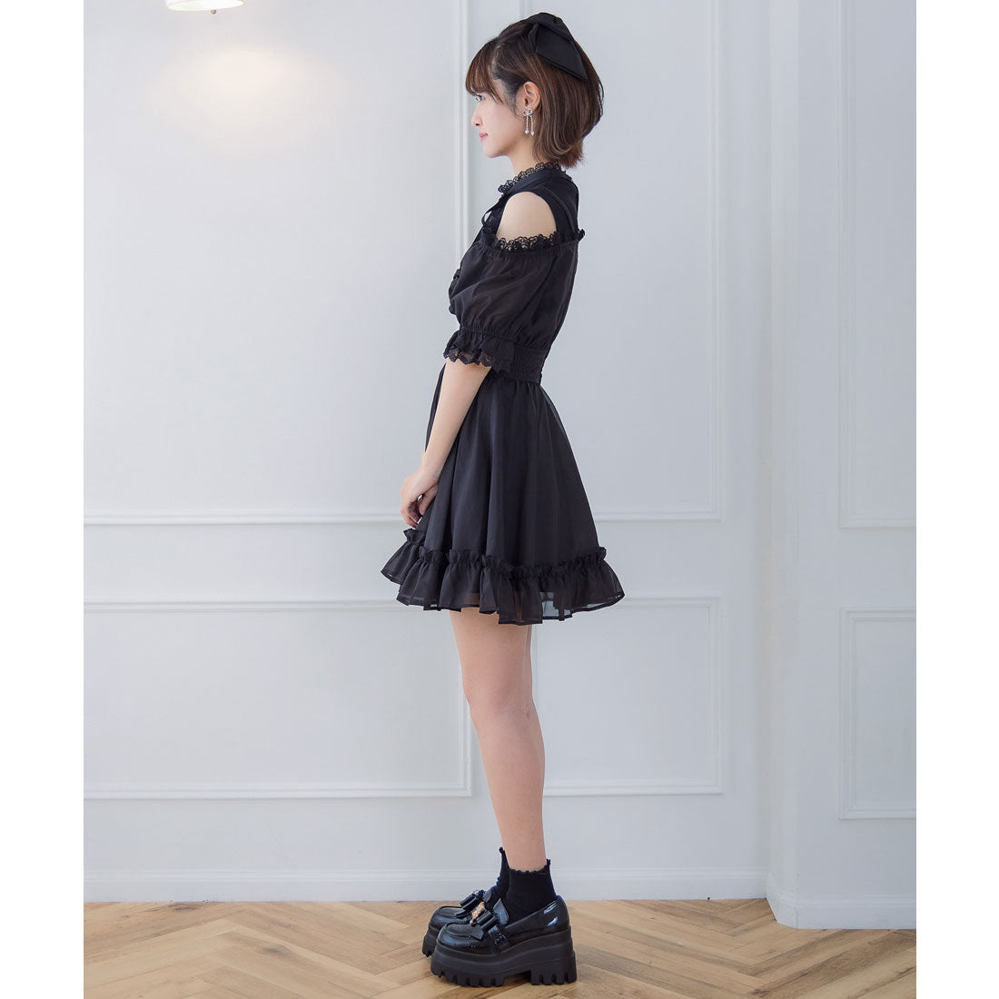 クチュールバイロジータ couture BY ROJITA レイヤード風オフショルワンピース （チェック） チェック
