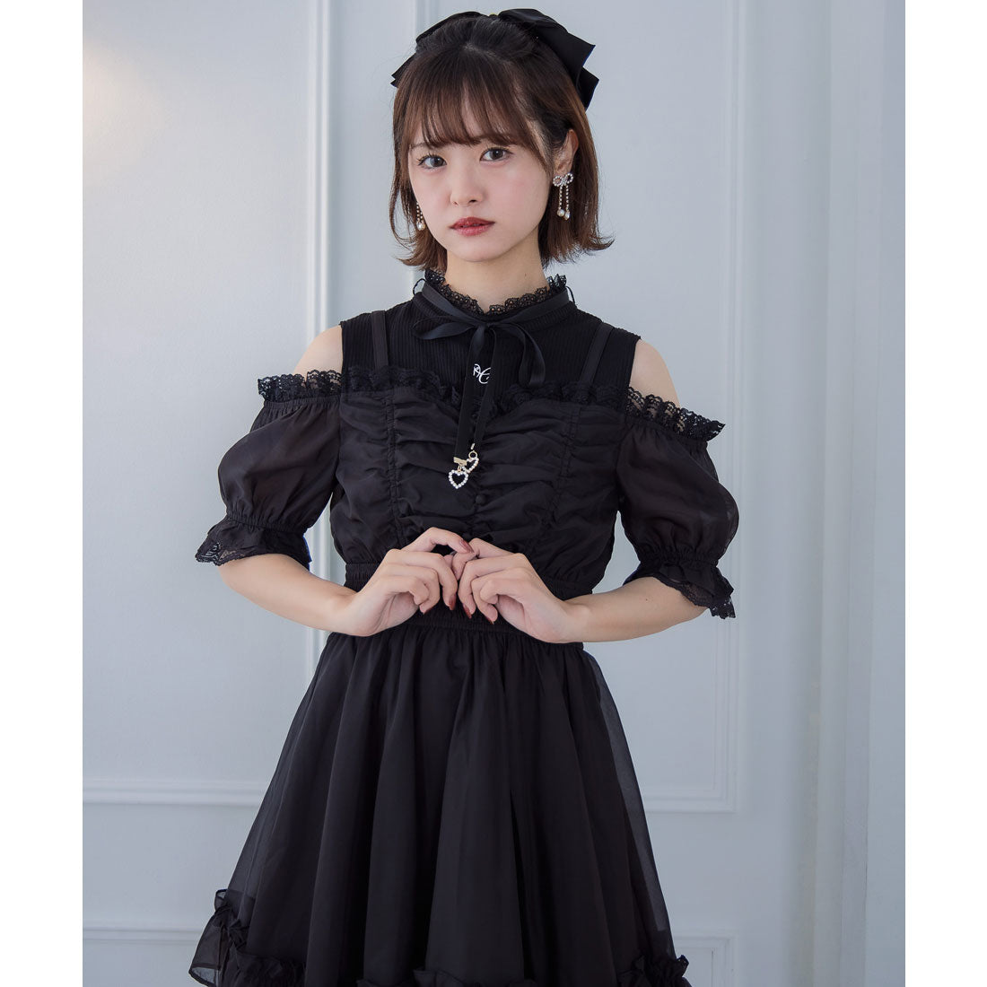 クチュールバイロジータ couture BY ROJITA レイヤード風オフショルワンピース （チェック） チェック