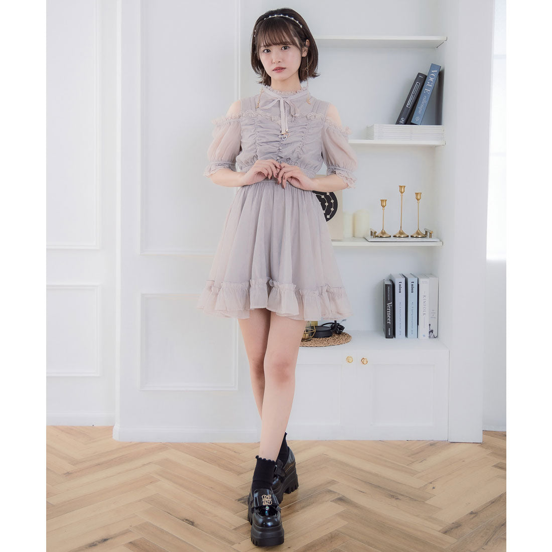 クチュールバイロジータ couture BY ROJITA レイヤード風オフショルワンピース （ピンク） ピンク