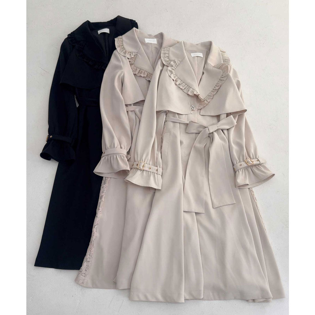 クチュールバイロジータ couture BY ROJITA バックレース切替トレンチコート （ピンク） ピンク