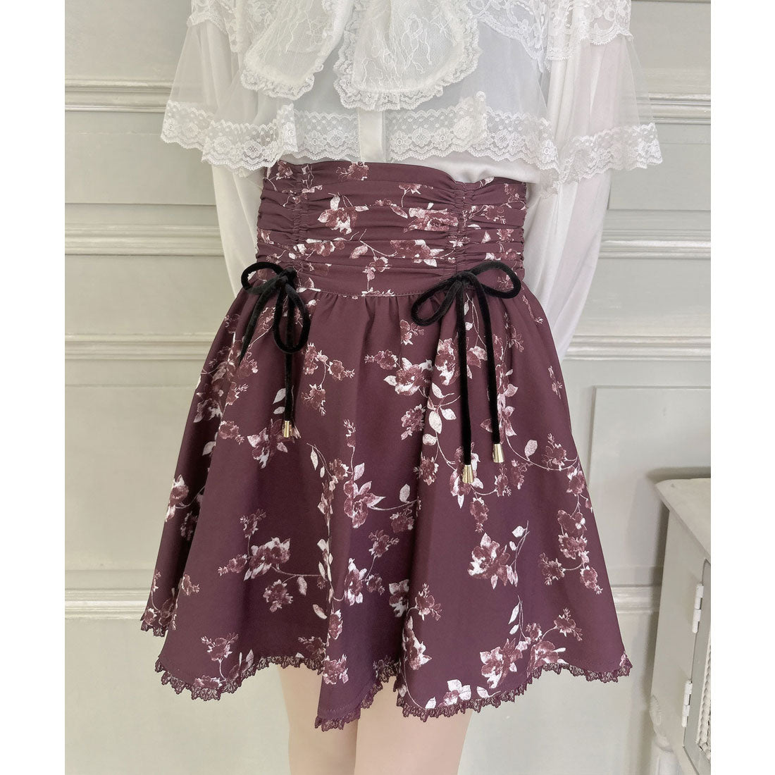 クチュールバイロジータ couture BY ROJITA シャーリングギャザースカショーパン （マルチ） マルチ
