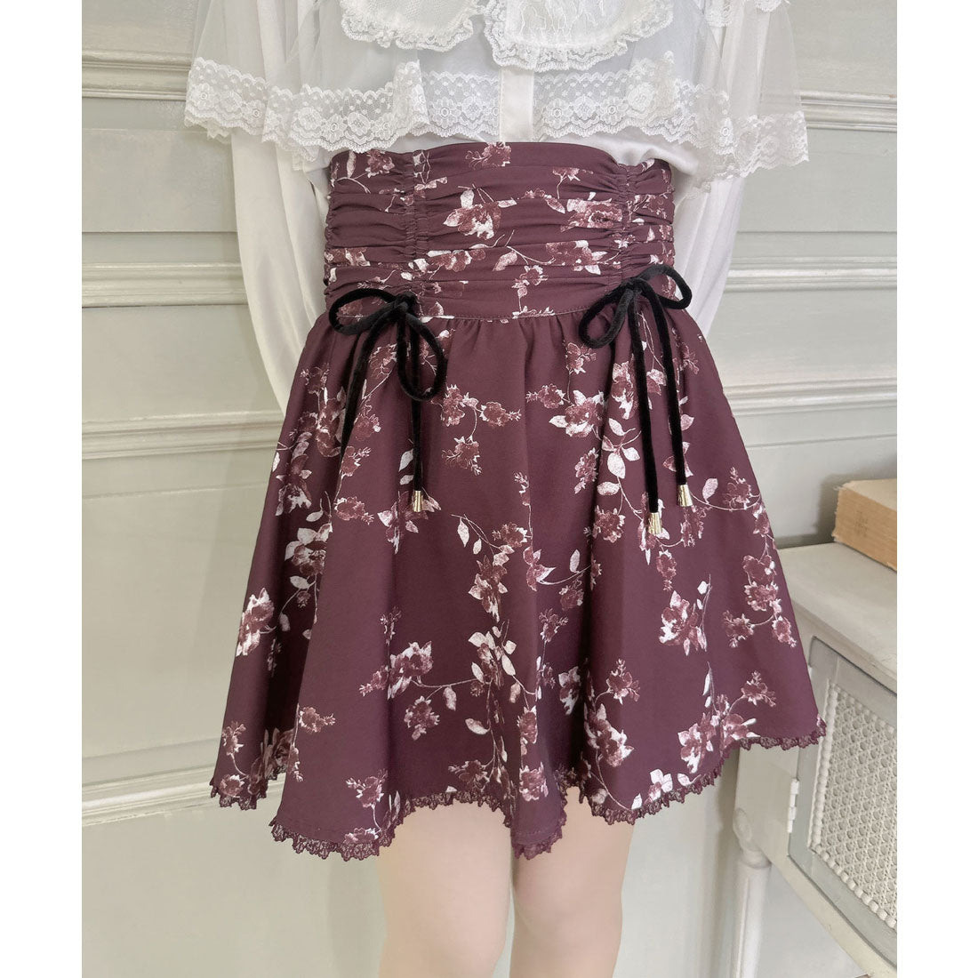 クチュールバイロジータ couture BY ROJITA シャーリングギャザースカショーパン （マルチ） マルチ