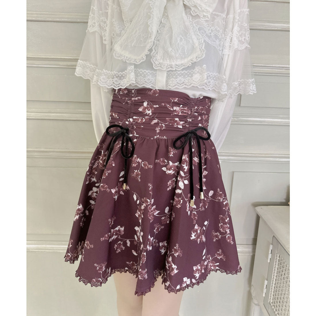 クチュールバイロジータ couture BY ROJITA シャーリングギャザースカショーパン （マルチ） マルチ