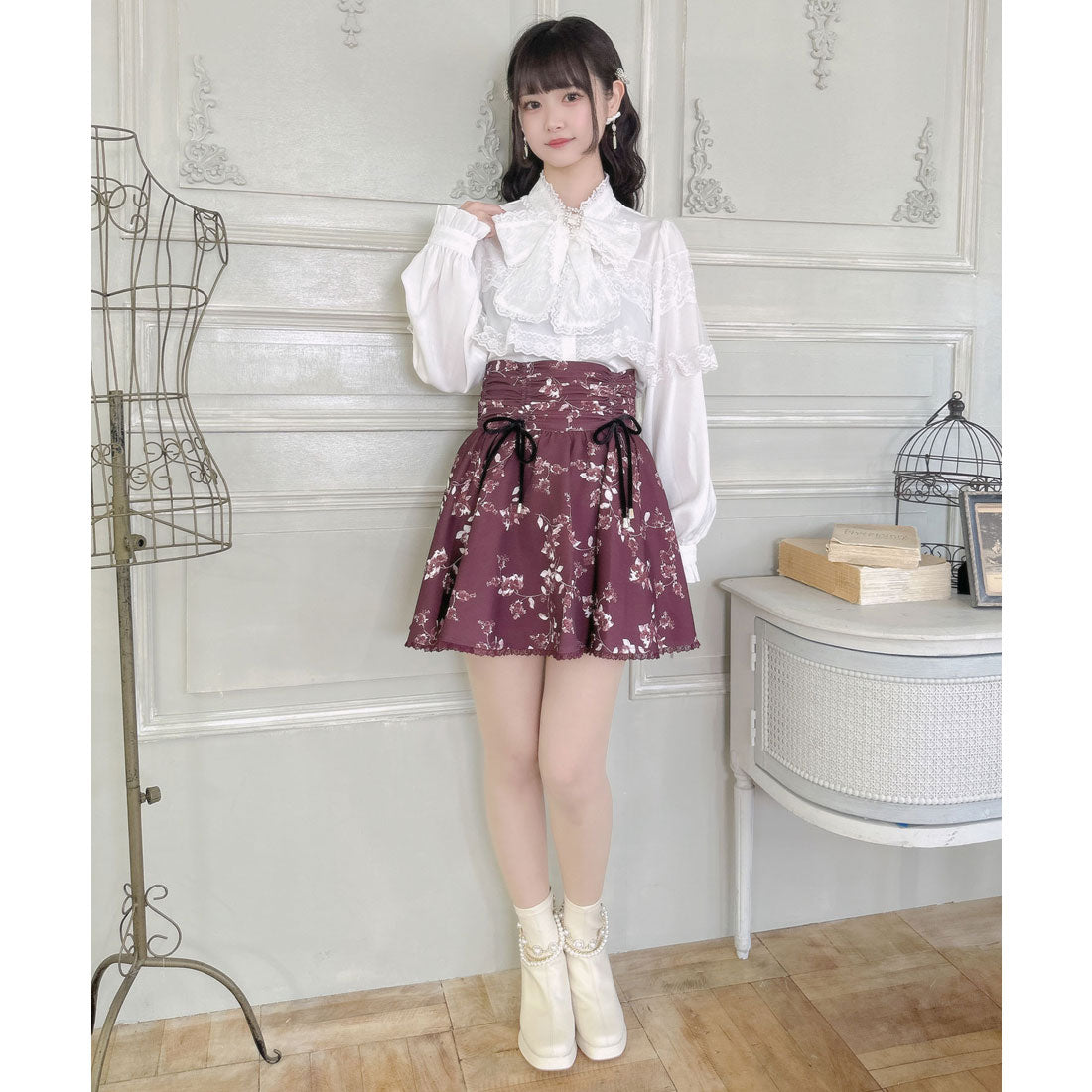 クチュールバイロジータ couture BY ROJITA シャーリングギャザースカショーパン （マルチ） マルチ