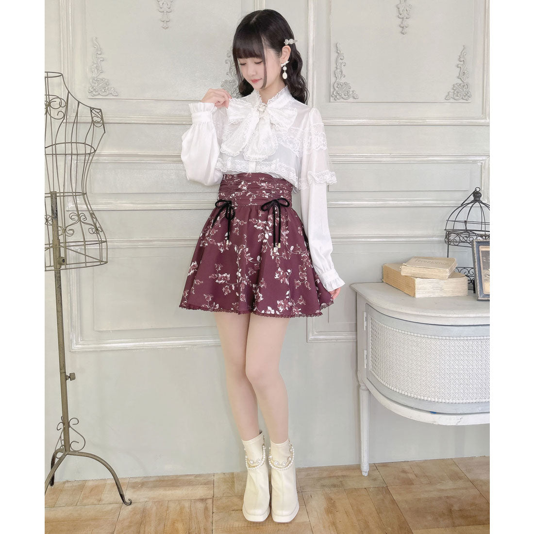 クチュールバイロジータ couture BY ROJITA シャーリングギャザースカショーパン （マルチ） マルチ