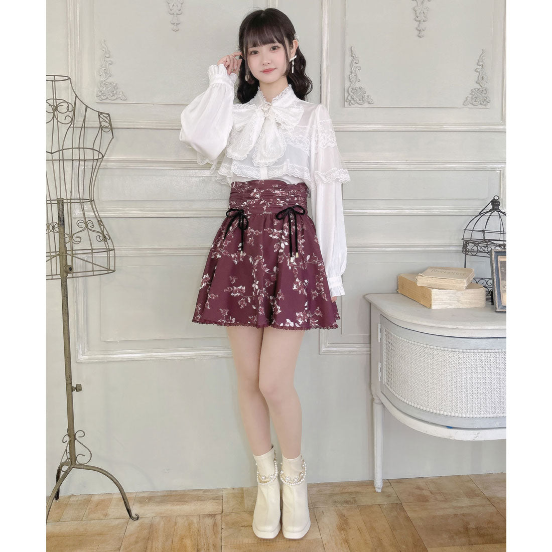 クチュールバイロジータ couture BY ROJITA シャーリングギャザースカショーパン （マルチ） マルチ