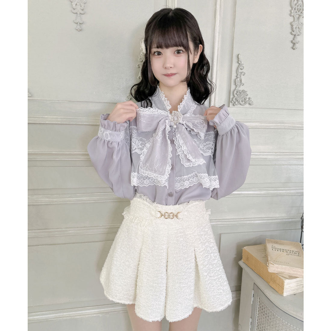 クチュールバイロジータ couture BY ROJITA ビット付きフレアショートパンツ （アイボリー） アイボリー