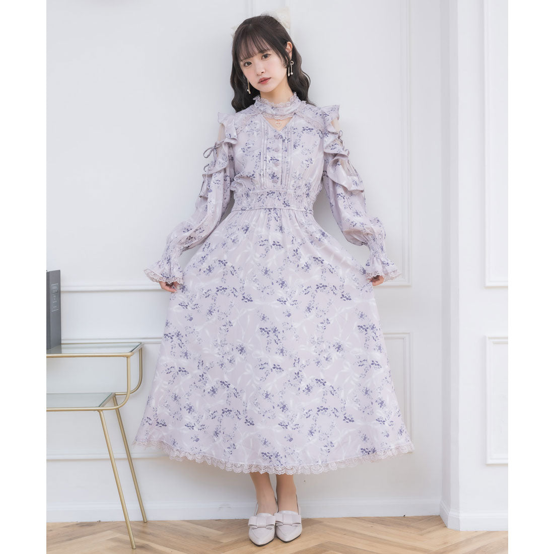 クチュールバイロジータ couture BY ROJITA オリジナルローズリボンロングワンピース （ピンク） ピンク