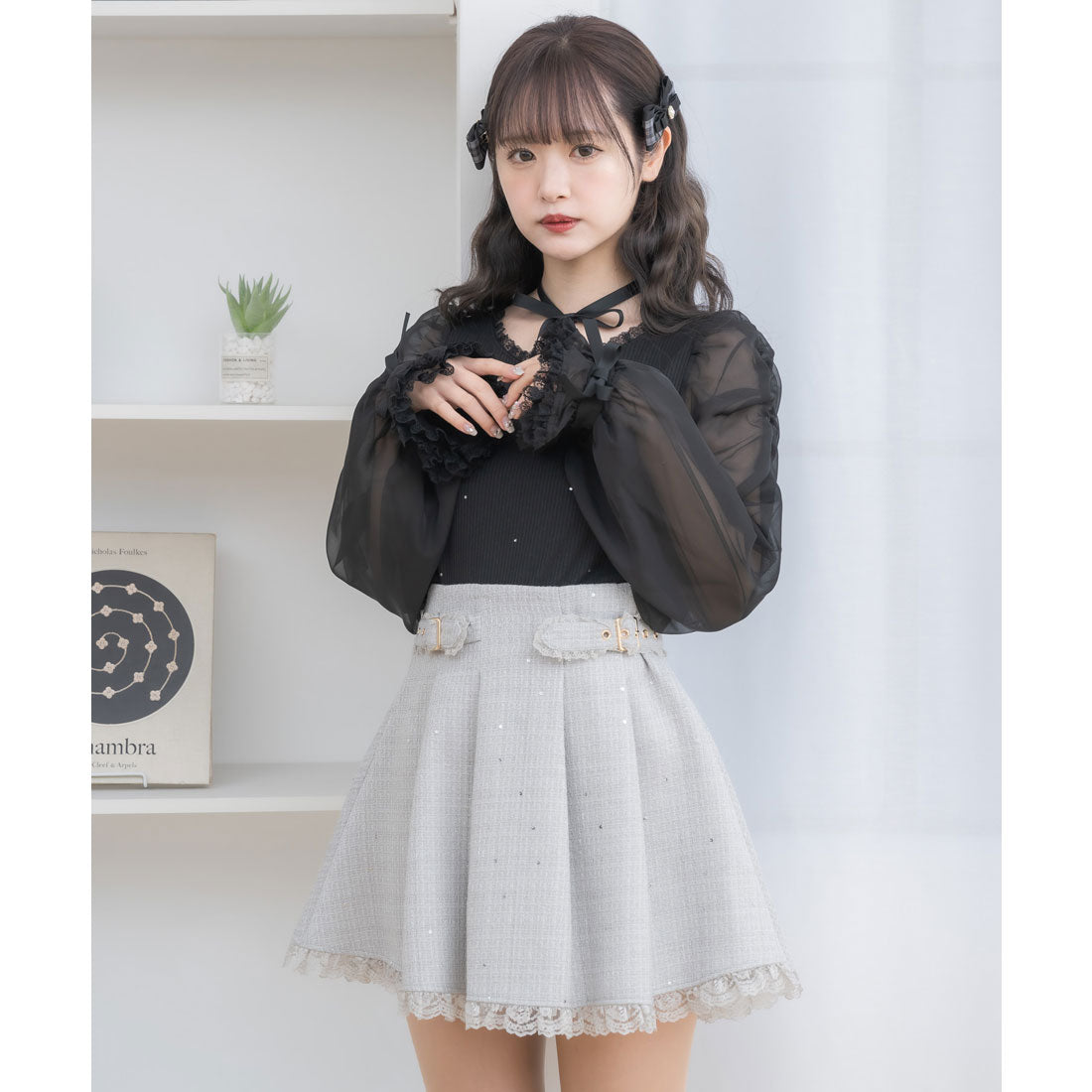 クチュールバイロジータ couture BY ROJITA キラキラツイードスカパン （ミント） ミント