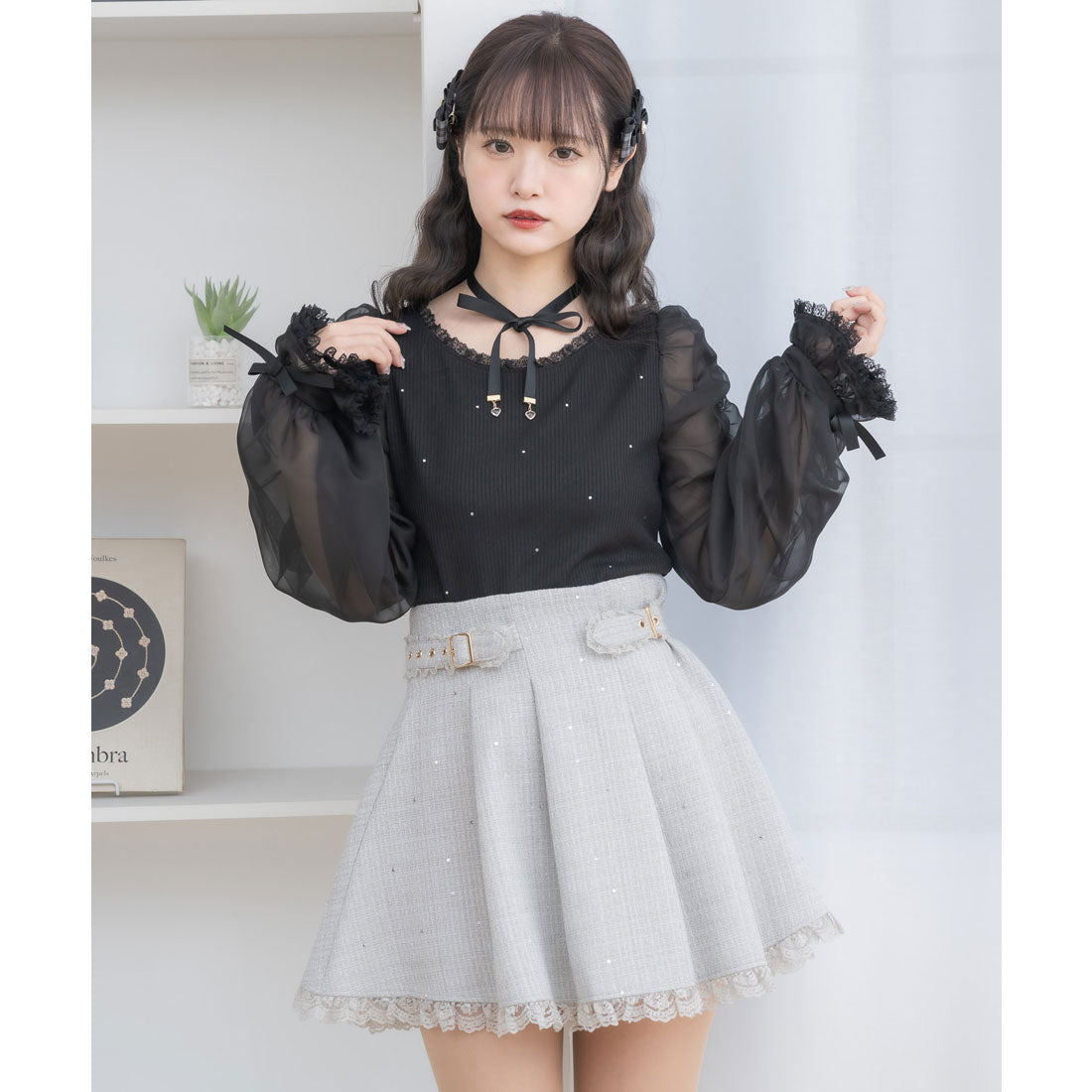 クチュールバイロジータ couture BY ROJITA キラキラツイードスカパン （ミント） ミント