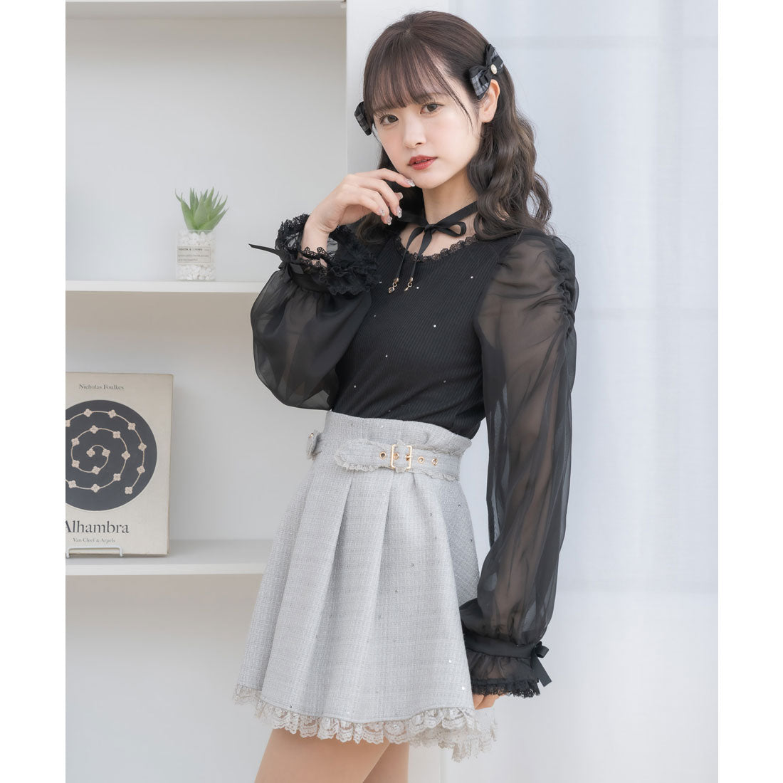 クチュールバイロジータ couture BY ROJITA キラキラツイードスカパン （ミント） ミント