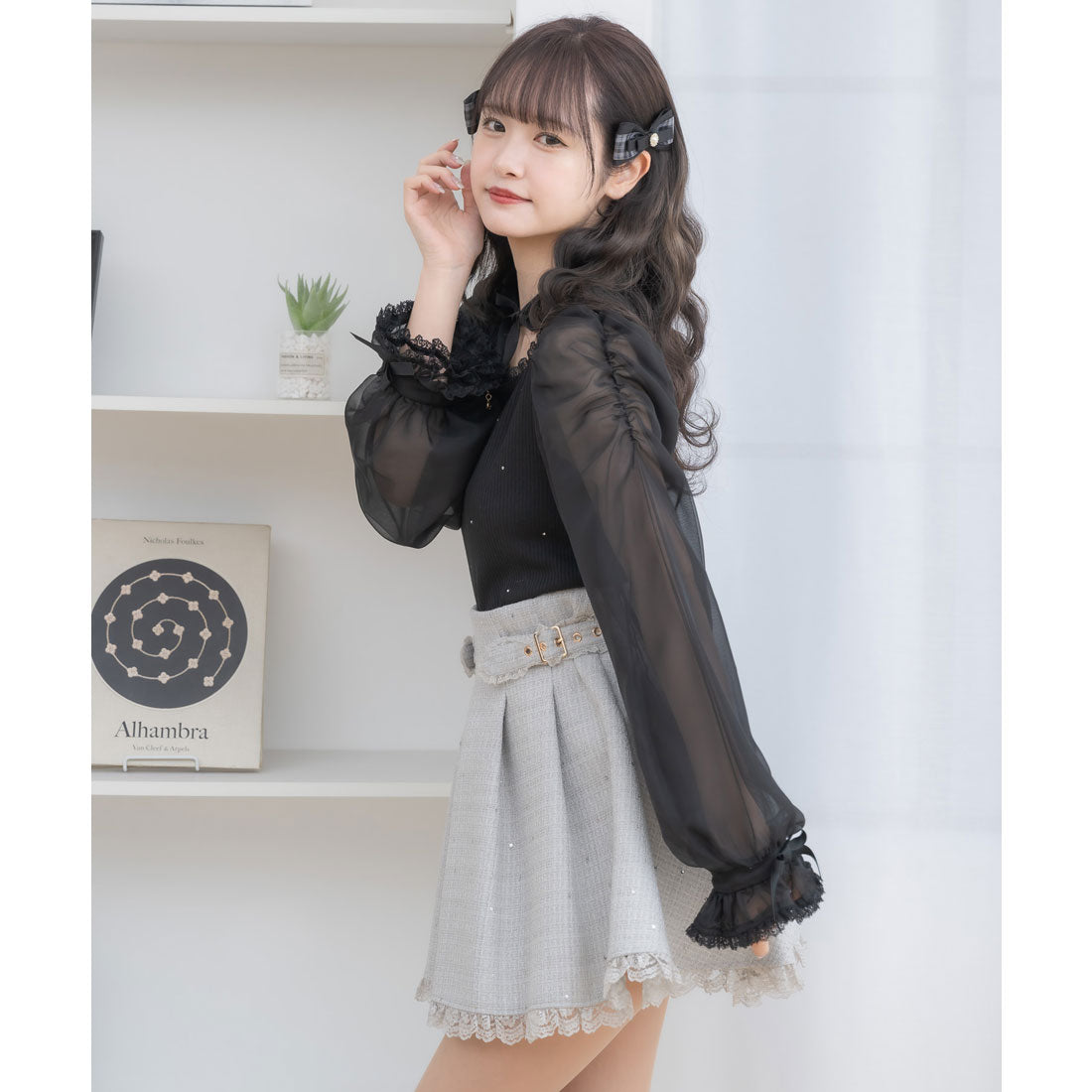 クチュールバイロジータ couture BY ROJITA キラキラツイードスカパン （ミント） ミント