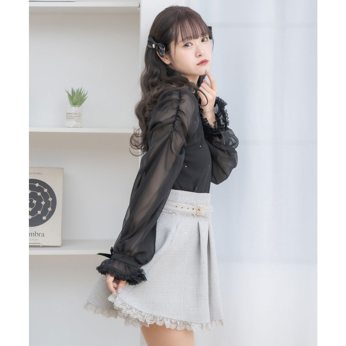 クチュールバイロジータ couture BY ROJITA キラキラツイードスカパン （ミント） ミント