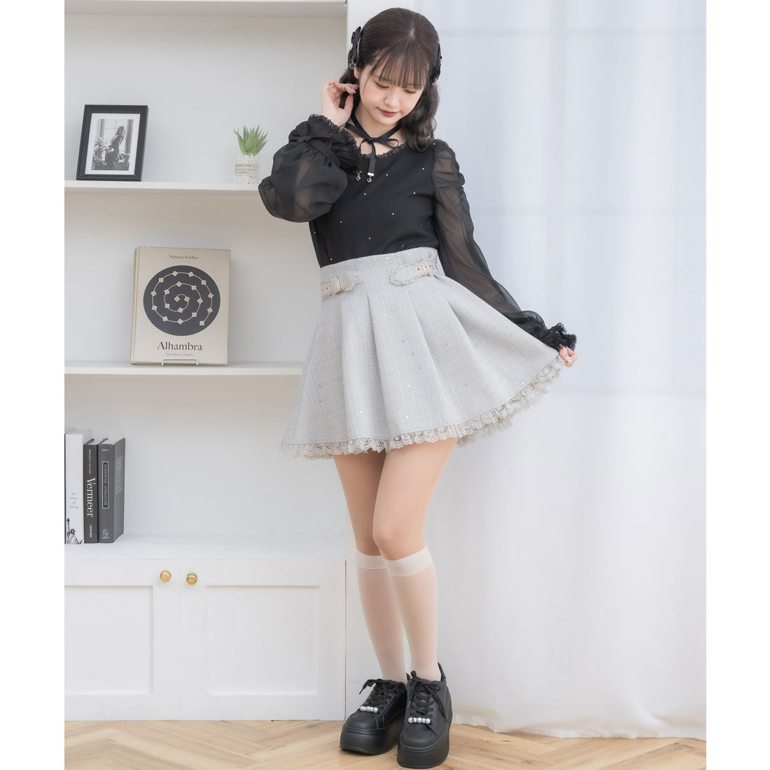 クチュールバイロジータ couture BY ROJITA キラキラツイードスカパン （ミント） ミント