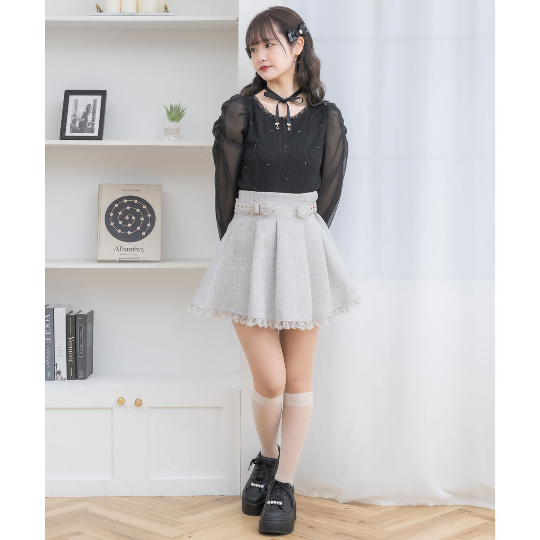 クチュールバイロジータ couture BY ROJITA キラキラツイードスカパン （ミント） ミント