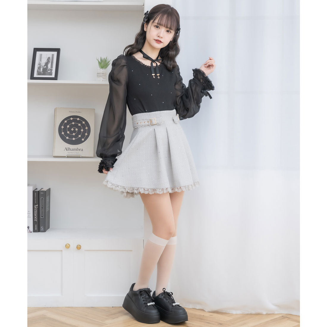 クチュールバイロジータ couture BY ROJITA キラキラツイードスカパン （ミント） ミント