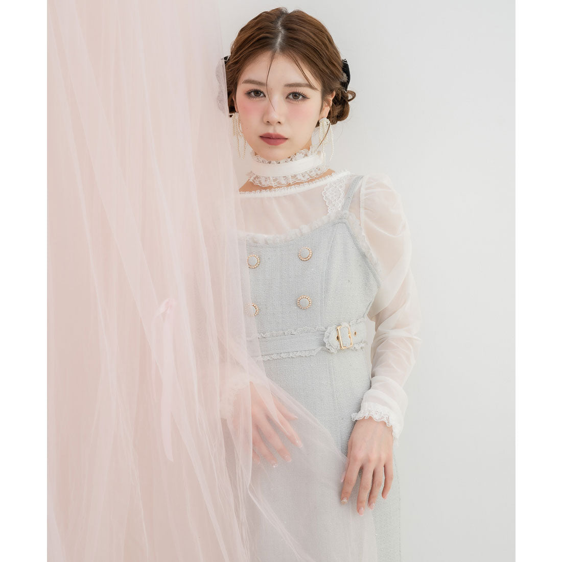 クチュールバイロジータ couture BY ROJITA ツイードマーメイドキャミワンピース （ミント） ミント