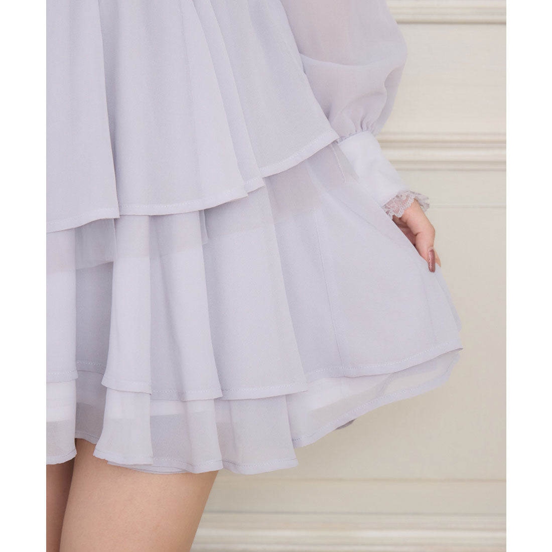 クチュールバイロジータ couture BY ROJITA ラッフルティアードフレアミニワンピース （マルチ） マルチ