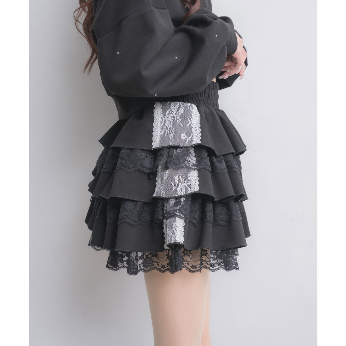 クチュールバイロジータ couture BY ROJITA スウェットティアードミニスカパン （ホワイト） ホワイト