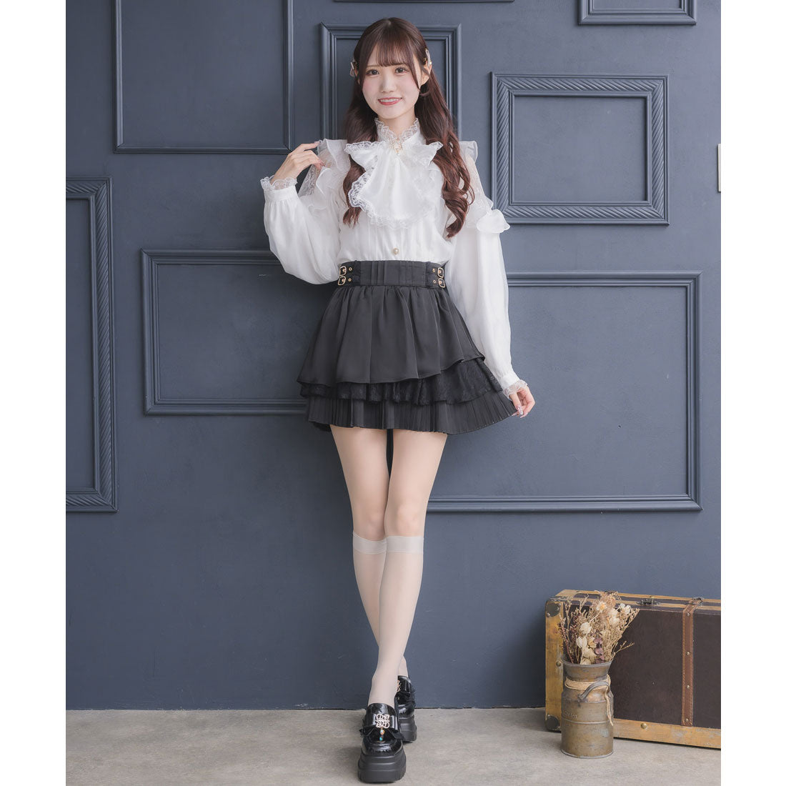 クチュールバイロジータ couture BY ROJITA 肩レーシーフリルブラウス （ホワイト） ホワイト