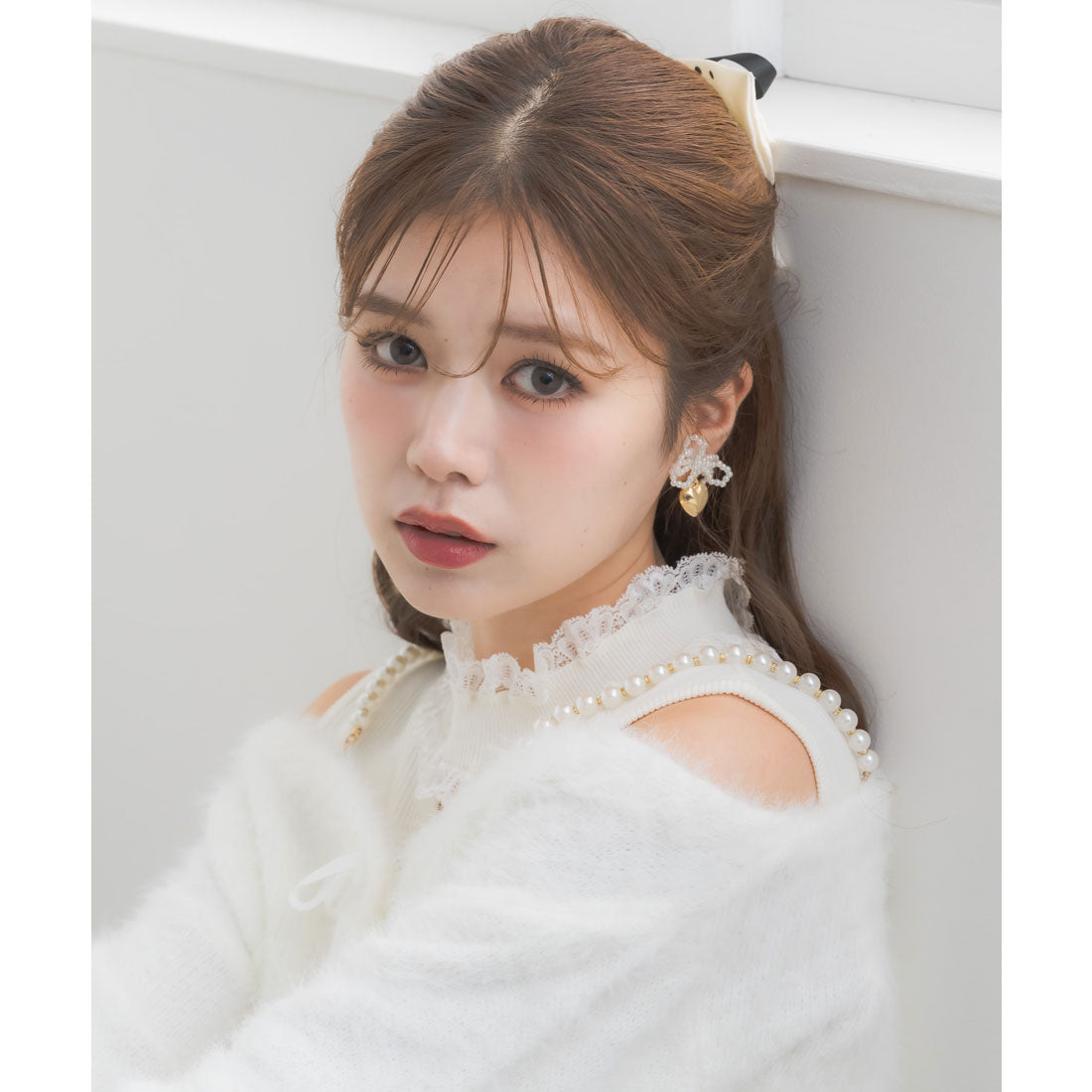 クチュールバイロジータ couture BY ROJITA ニットワンピース×オフショルカーデセット （ピンク） ピンク