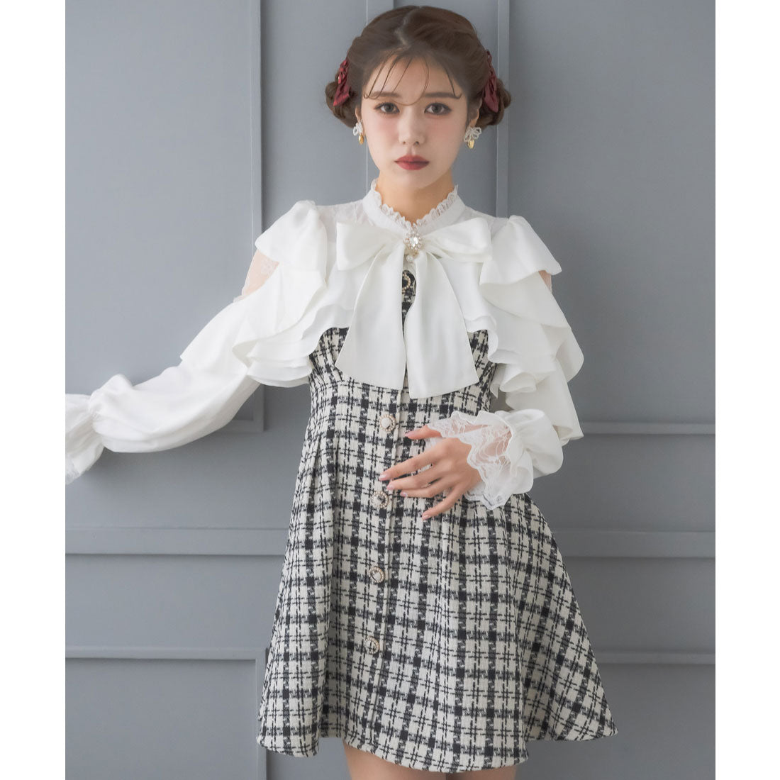 クチュールバイロジータ couture BY ROJITA ラッフルミニワンピース （マルチ） マルチ