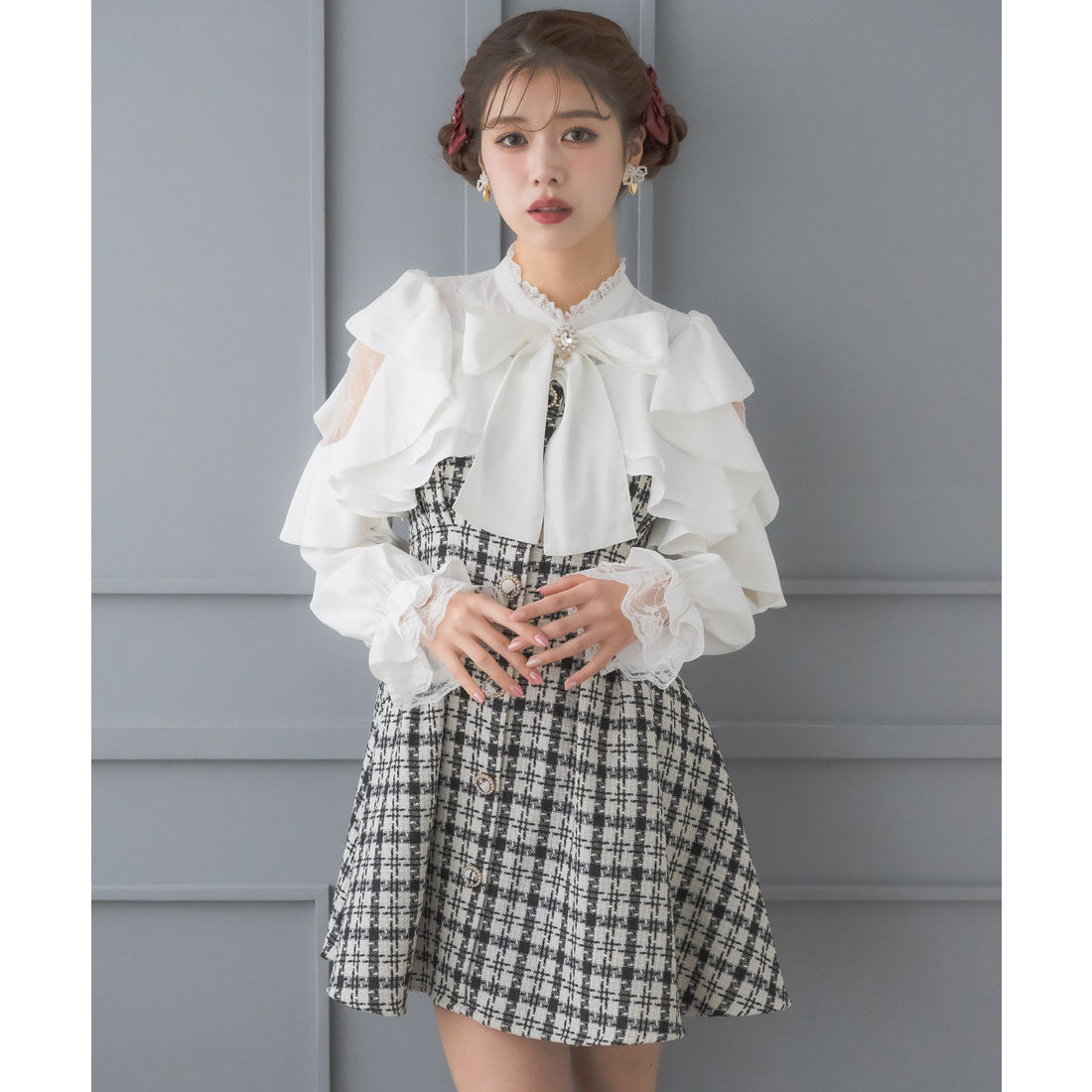 クチュールバイロジータ couture BY ROJITA ラッフルミニワンピース （マルチ） マルチ