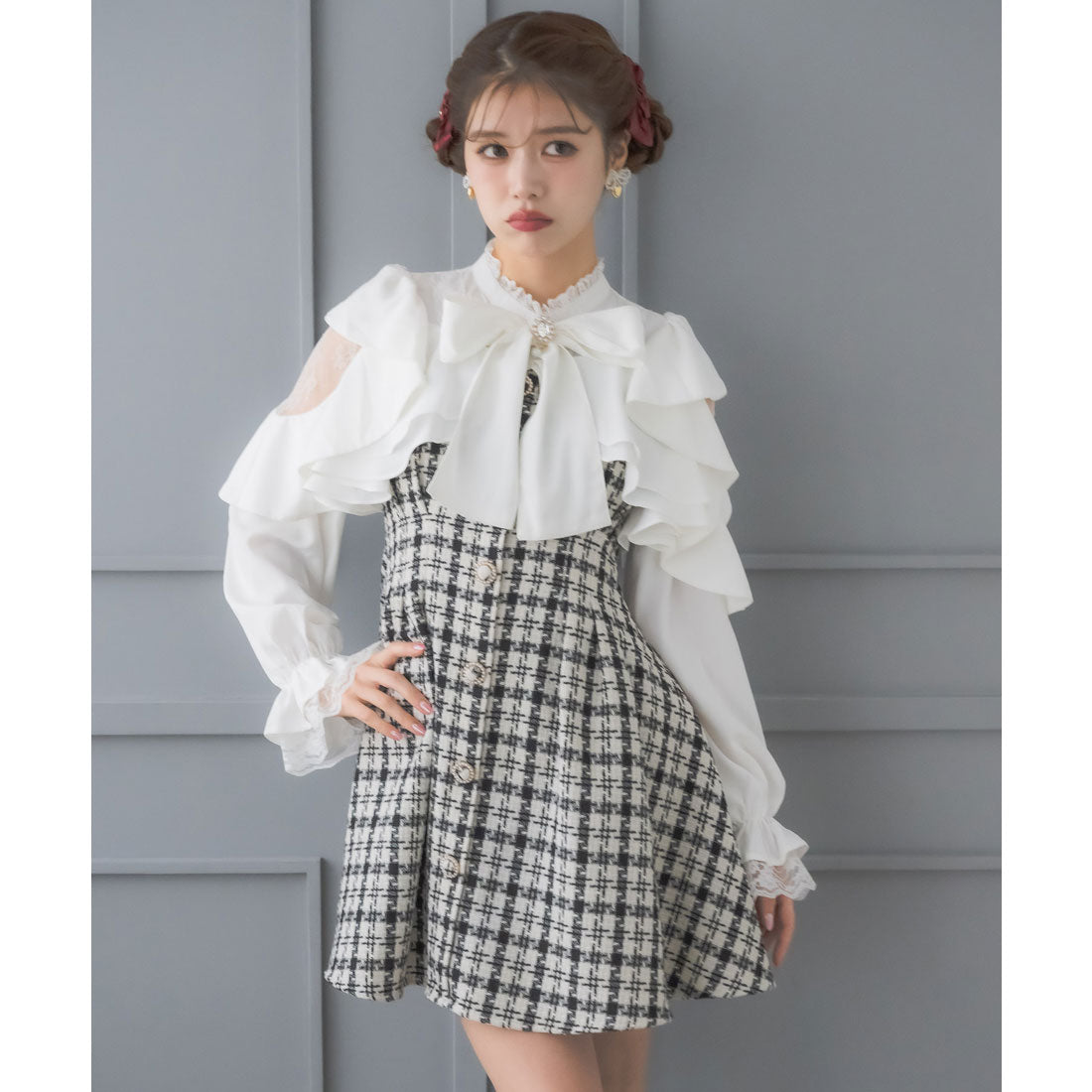 クチュールバイロジータ couture BY ROJITA ラッフルミニワンピース （マルチ） マルチ