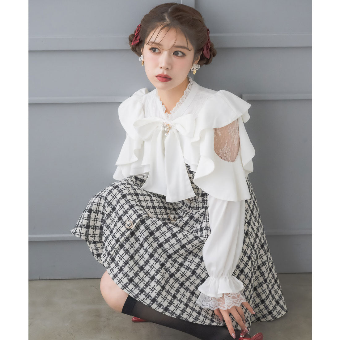 クチュールバイロジータ couture BY ROJITA ラッフルミニワンピース （マルチ） マルチ